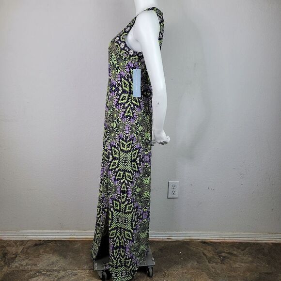 London‎ Times Aztec Print Sleeveless Split Leg Maxi Dress - Picture 7 of 11